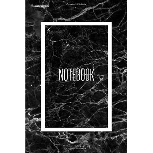 Notebook - Black Marble- 120 Pages Ruled (6 X 9"): Beautiful Pretty Notebook, Journal, Diary, Gratitude, Lined Journal (Daily Writing)