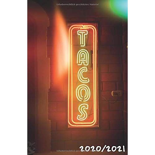 2020/2021: Taschenkalender - Eineinhalb Jahresplanner - 330 Seiten Tacos