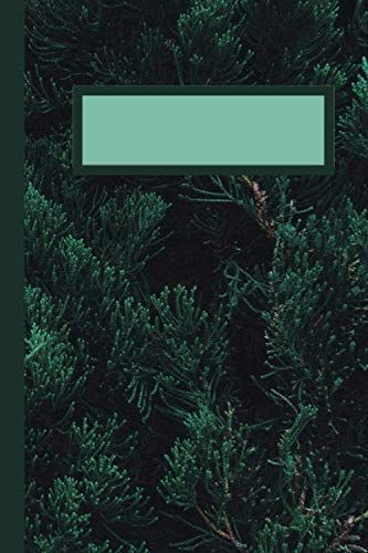 Floral Notebook: Dark Green Blank Lined Journal