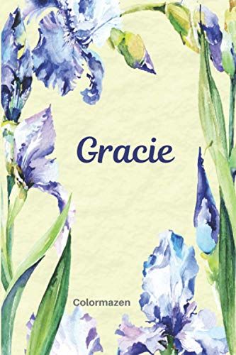 Gracie: Personalised Blue Iris Notebook (Small)