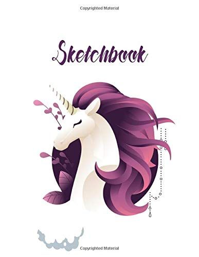 Sketchbook: Large Unicorn Sketchbook For Girls , Blank Paper For Drawing, Doodling Or Sketching, (Kids Drawing Books)