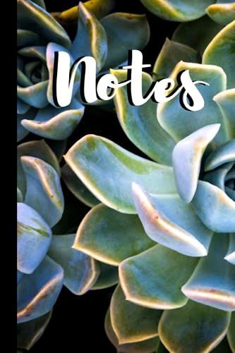 Chic Modern Succulent Composition Notebook: 6" X 9" Inch 120 Pages Blank Lined Journal With Succulent Design: Stunning Notepad, Great Size For School