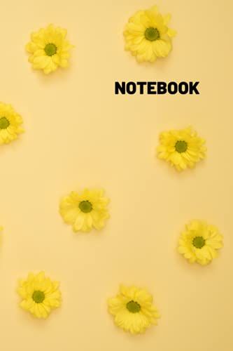 Notebook: Cute Yellow Floral Notebook Blank Lined Journal