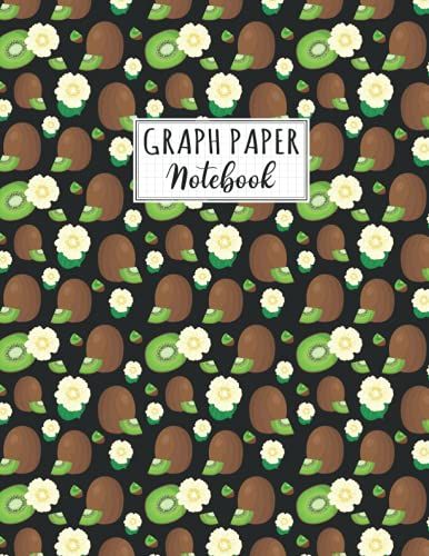 Kiwi Graph Paper: Kiwi Graph Paper Notebook 4x4 Quad Rule, Student Exercise Book Math Science Grid 100 Pages