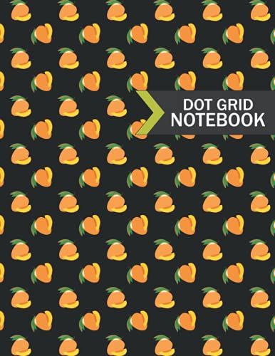 Mango Dot Grid: Mango Pattern Notebook Journal, Student Exercise Notebook, Homework Mango Notebook For School Girls Kids, 8.5"X11" Inches