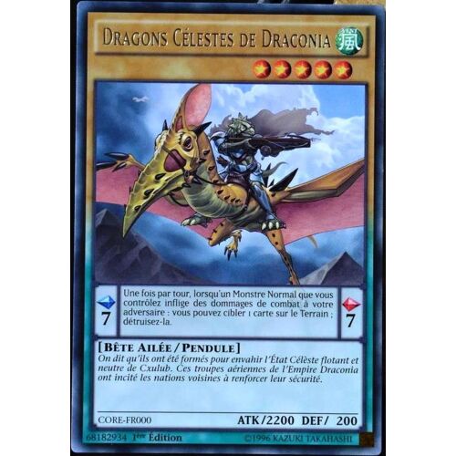 Carte Yu-Gi-Oh Core-Fr000 Dragons Célestes De Draconia Neuf Fr