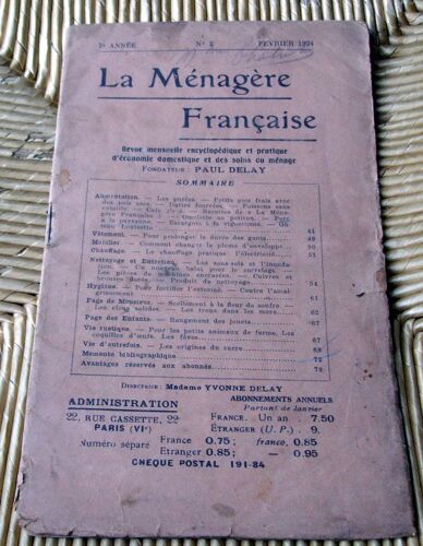 La Menagere Francaise N°2 -1924-