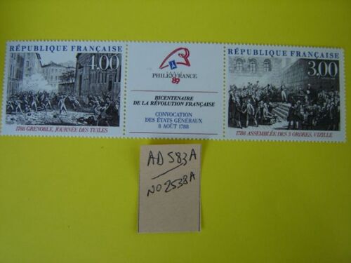 Ad 583 A // Triptyque 1988 *N°2538 A"Bi Centenaire De La Révolution Philex France
