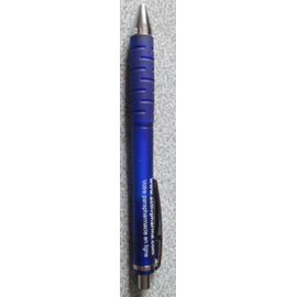 Stylo À Bille Publicitaire Rétractable Actipharm - Bleu Intense Et Argenté - Écriture Noire - Avec Mention Votre Parapharmacie En Ligne