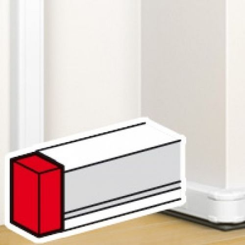 embout pour moulure - 80 x 50 mm - blanc - legrand mosaic 075611