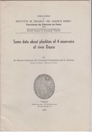 Some Data About Plankton Of 4 Reservoirs Of River Douro 