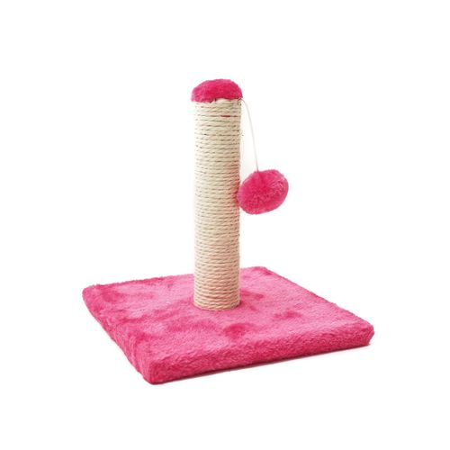 Poteau Griffoir Sisal Avec Jouet Balle - 27 X 25 X 25 Cm - Fuchsia