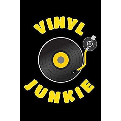 Vinyl Junkie: Vinyl Junkie Turntable Matte Cover 120 Page Lined Journal