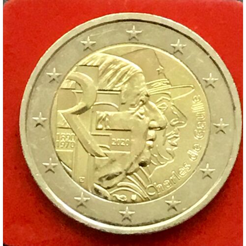 Piéce Rare 2 Euro, Commémorative Général Charles De Gaule, 2020
