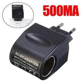 Adaptateur Chargeur Allume-cigare AC US/EU Vers DC - Convertisseur Pratique Pour Voiture, Neuf Dans Son Emballage