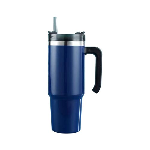 Tasse De Paille Isolante En Acier Inoxydable, Bouteille D'eau Portable De 30oz, Grande Capacité, Étanche, Réutilisable Pour Les Voyages En Plein Air