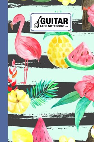 Guitar Tab Notebook: Premium Flower Cover Guitar Tab Notebook, Music Paper Notebook, Blank Guitar Tablature Music Note, 120 Pages - Size 6" X 9" By Axel Blank