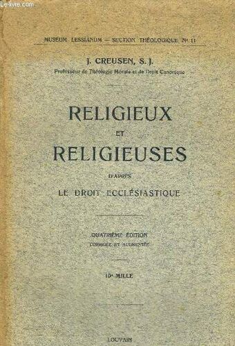 Religieux Et Religieuses D Apres Le Droit Ecclesiastique