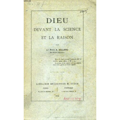 Dieu Devant La Science Et La Raison