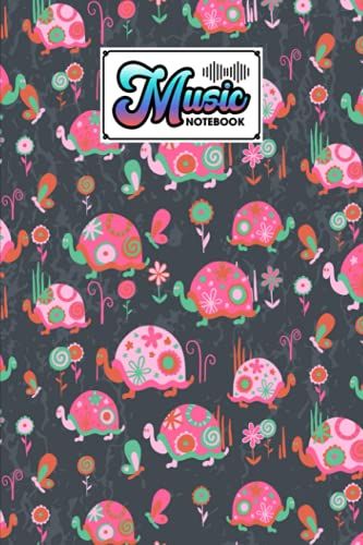 Music Notebook: Music Writing Notebook | Blank Sheet Music Notebook, 120 Pages, Size 6" X 9" | Turtles By Winfried May