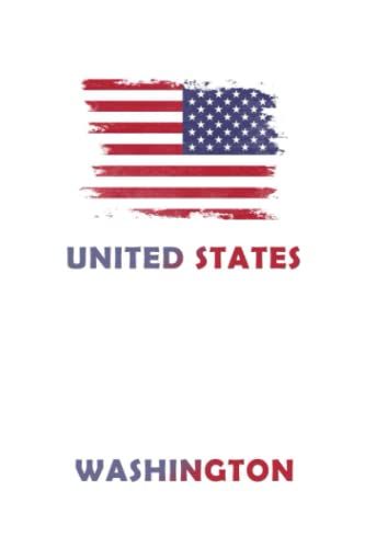 (Washington)United States Flag: Lined Composition Notebook With Flag Map Of United States, Journal With Flag United States For Writing, Notebook Gift ... States People (50 States): Lined Notebook