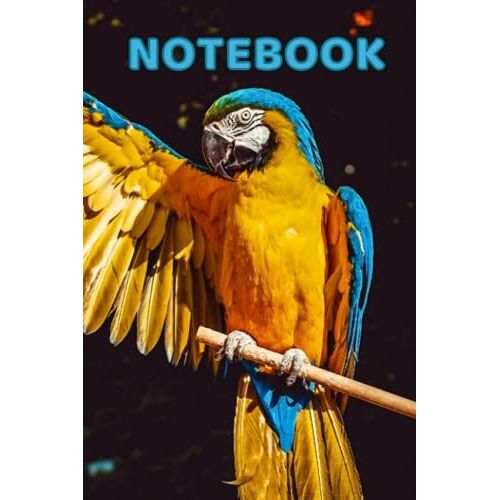 Notebook: Parrot Inspired Stunning | Notebook | Blank Coloured Flower Interior | 120 Pages | 6" X 9" | Journal