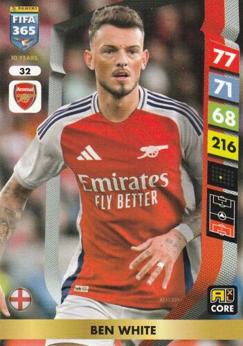Carte Foot Panini - Adrenalyn Xl Football - N° 32 - Fifa 365 2025 - Ben White - Arsenal