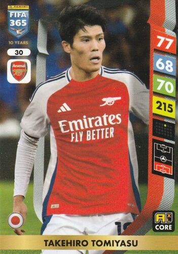 Carte Foot Panini - Adrenalyn Xl Football - N° 30 - Fifa 365 2025 - Takehiro Tomiyasu - Arsenal