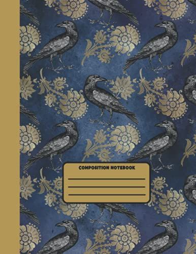 Composition Notebook: Crow Gift For Bird Lovers, College Ruled Notebook Paper, 8.5 X 11