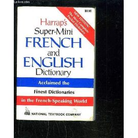 Dictionnaire Harrap S Francais Anglais