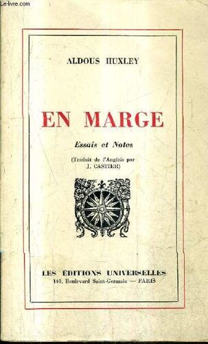 En Marge Essais Et Notes.