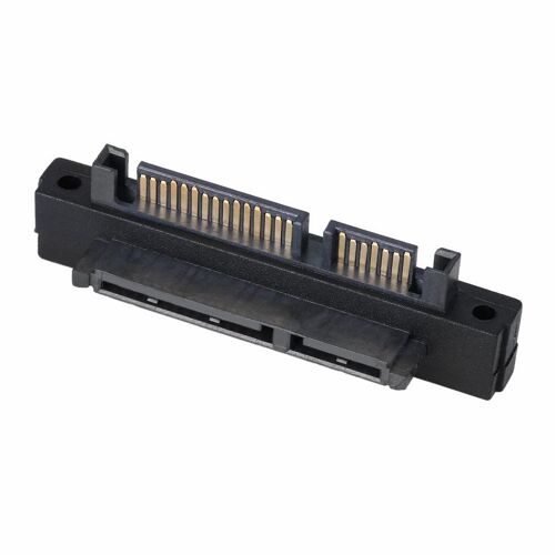 Adaptateur D'Ordinateur Sata 22 (7 + 15) Broches Mâle À Femelle, Coudé À 90 Degrés, Câble Convertisseur, Stock