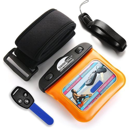 Pochette Étanche Clef Etui- Mp3 Sac Étanche - Brassard Sport, Natation, Course, Marche, Surf. Brassard Ajustable Et Lanière De Cou. Pour Bras, Poignet Ou Cheville. Certifié Ipx8.