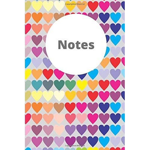 Notes: Multicoloured Love Heart Planner Organiser Writing Pad Homework Book Notepad Notebook Composition Lists And Journal Diary
