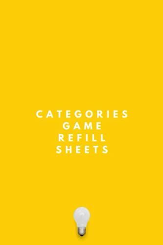 Categories Game Refill Sheets Blank Notebook Journal: School Gift For Teen Girls Or Mums For Indigenous People Day Or Cinco De Mayo Or Agnostic