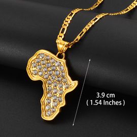 Flongo Collier Acier Inoxydable Homme: Pendentif Afrique Style Minimaliste Avec Nom De La Région Et Le Dos Brillant, Longueur De Chaîne Réglable- Cadeau Homme Anniversaire Fête Des Pères,Noël