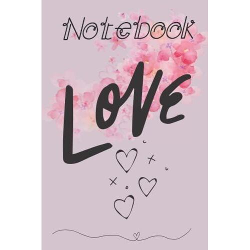 Notebook: Flowers And Hearts Themed Styled Blank Lined Notebook