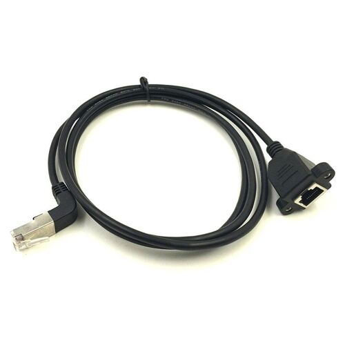 Câble réseau Ethernet LAN RJ45 Cat5e 8P8C FTP UTP Cat5 mâle à femelle, 30cm 60cm 1m 1.5m 1ft, coudé à 90 °