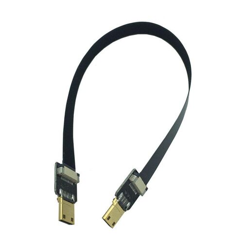Adaptateur FPV mini HD mâle vers mini HDMI, ruban FPC 5cm 50cm, HD plat, pas de câble, connecteur de prise 20 broches