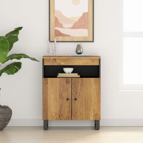 Vidaxl Buffet Avec 2 Portes 60x33x75 Cm Bois Massif De Manguier
