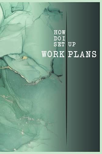How Do I Set Up Work Plans?: Maintain A Perfect Schedule Track For Your Work Plans, Weekly Schedules, Appointments, Working Hours, Etc. 360 Page Journal