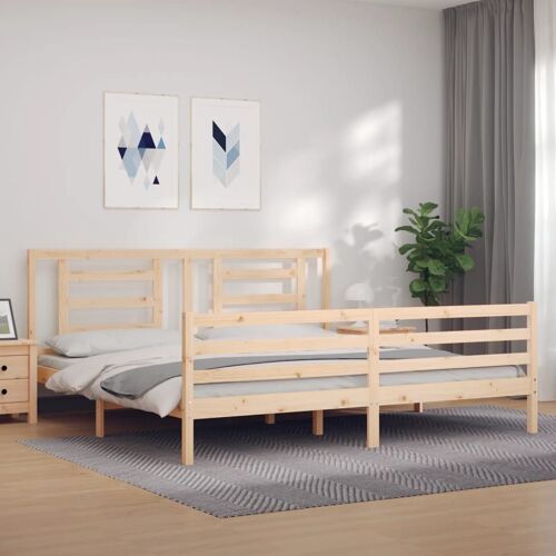 vidaXL Cadre de lit avec tête de lit chêne sonoma 140x200 cm