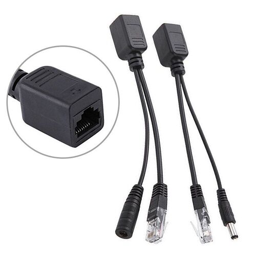 Kit séparateur d'injecteur RJ45, câble adaptateur POE 12 48V, ruban adhésif, alimentation Passive sur Ethernet, synthétiseur