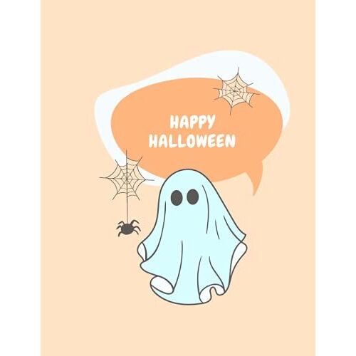 Notebook: 8.5 X 11 Halloween Picture Printed Notebook. Line Notebook. For Students For Workers. 100 Pages.