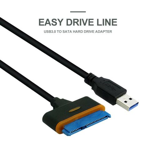 Câble USB 3.0 vers SATA 3 de 40CM, adaptateur jusqu'à 6 Gbps pour disque dur externe SSD de 2.5 pouces, 22 broches