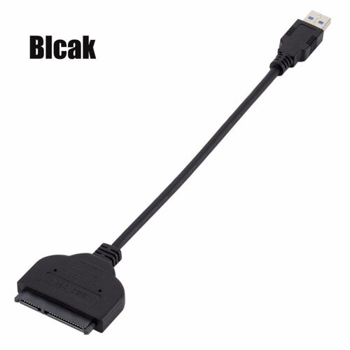 Câble adaptateur SATA vers USB 3.0 pour disque dur SSD ou HDD 2,5 pouces, nouvelle accessoire serial ATA III transfert jusqu'à 6 Gbps, prise 22 broches