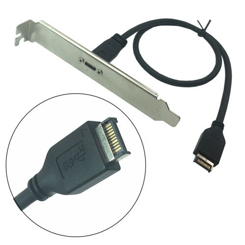 Connecteur de câble d'extension de carte mère USB 3.1, 50cm, Type E mâle à Type C femelle