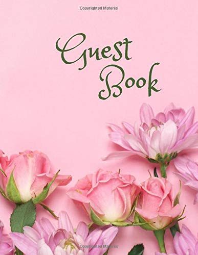 Guest Book: Floral Cover: Birthday Bridal Shower Wedding Baby Shower Anniversary: Single-Sided Sign-In Guestbook Perfect For ...Gift Home, Retirement, Funeral Or Memorial Service
