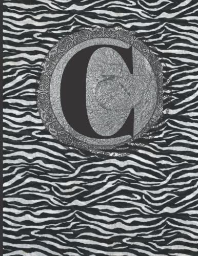 Letter C Notebook : Initial C Monogram Journal Zebra Print Notebook Personalized Gift Journal:: Zebra Print Composition Lined Notebook / Journal Gift ,100 Pages , 8.5" X 11" , Soft Cover, Matte Finish