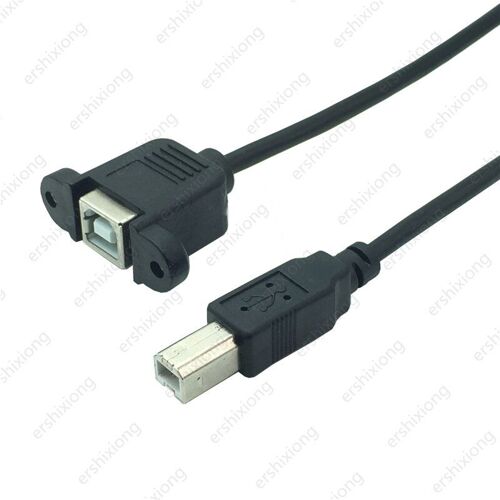 Câble d'extension USB 2.0 Type B mâle/femelle à Angle droit de 1ft, montage sur panneau de données 90 degrés pour imprimante 0.3M